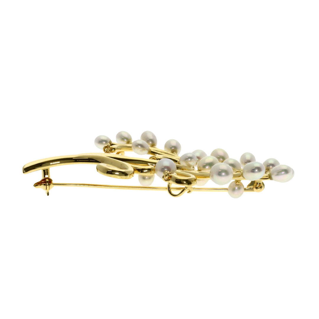 TASAKI Brooch 18K Yellow Gold gold Pearl Women Used Authentic