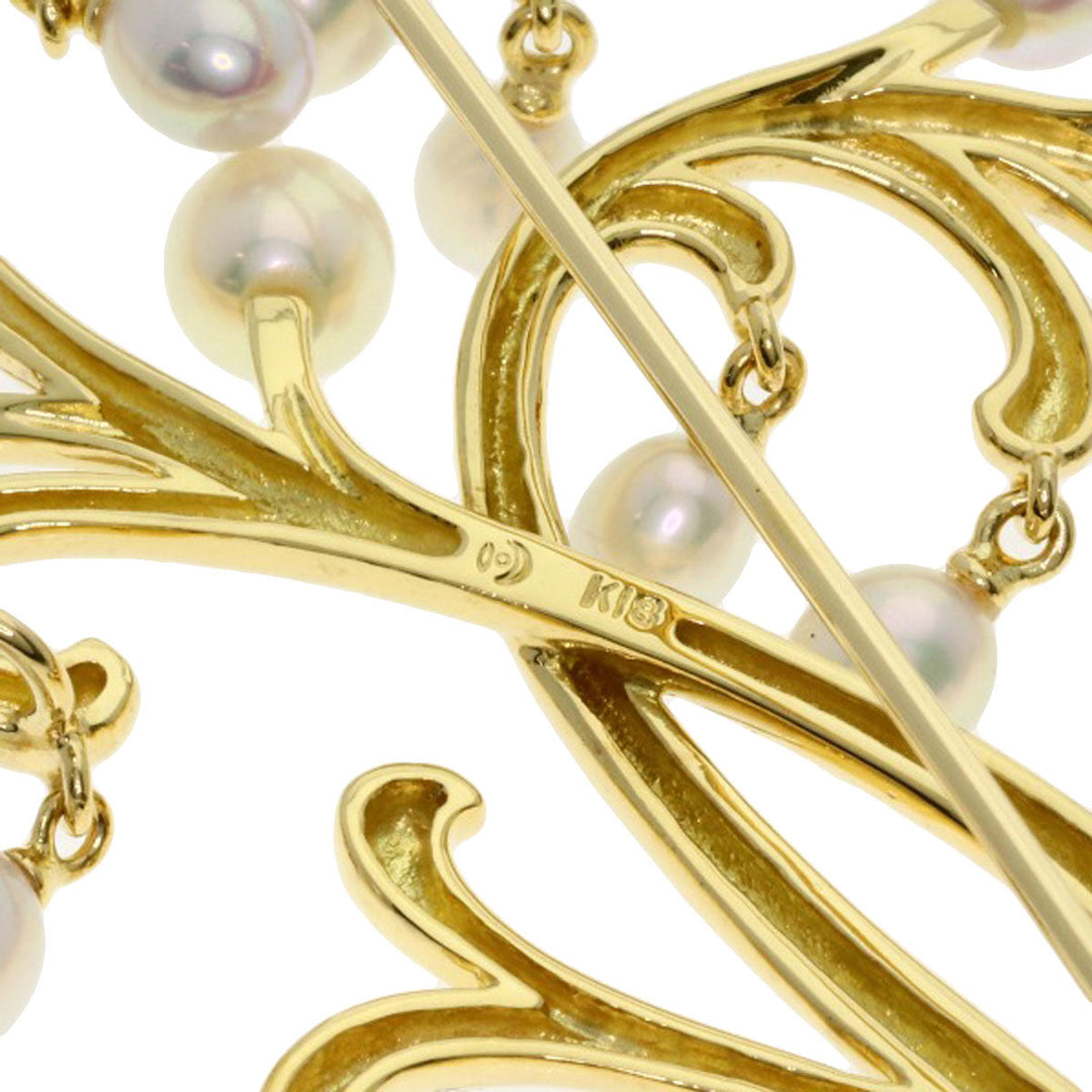 TASAKI Brooch 18K Yellow Gold gold Pearl Women Used Authentic
