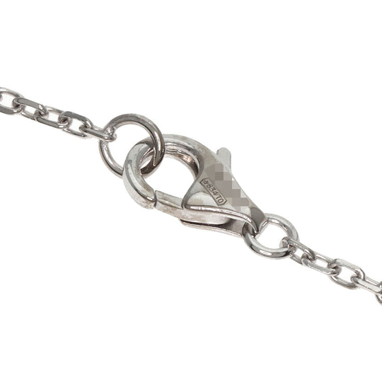 CARTIER Necklace K18WG Silver Love Circle Full Diamond