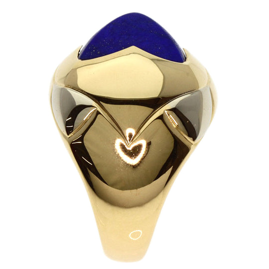 BVLGARI Ring K18YG , K18WG gold Pyramide Lapis Lazuli Women Used Authentic