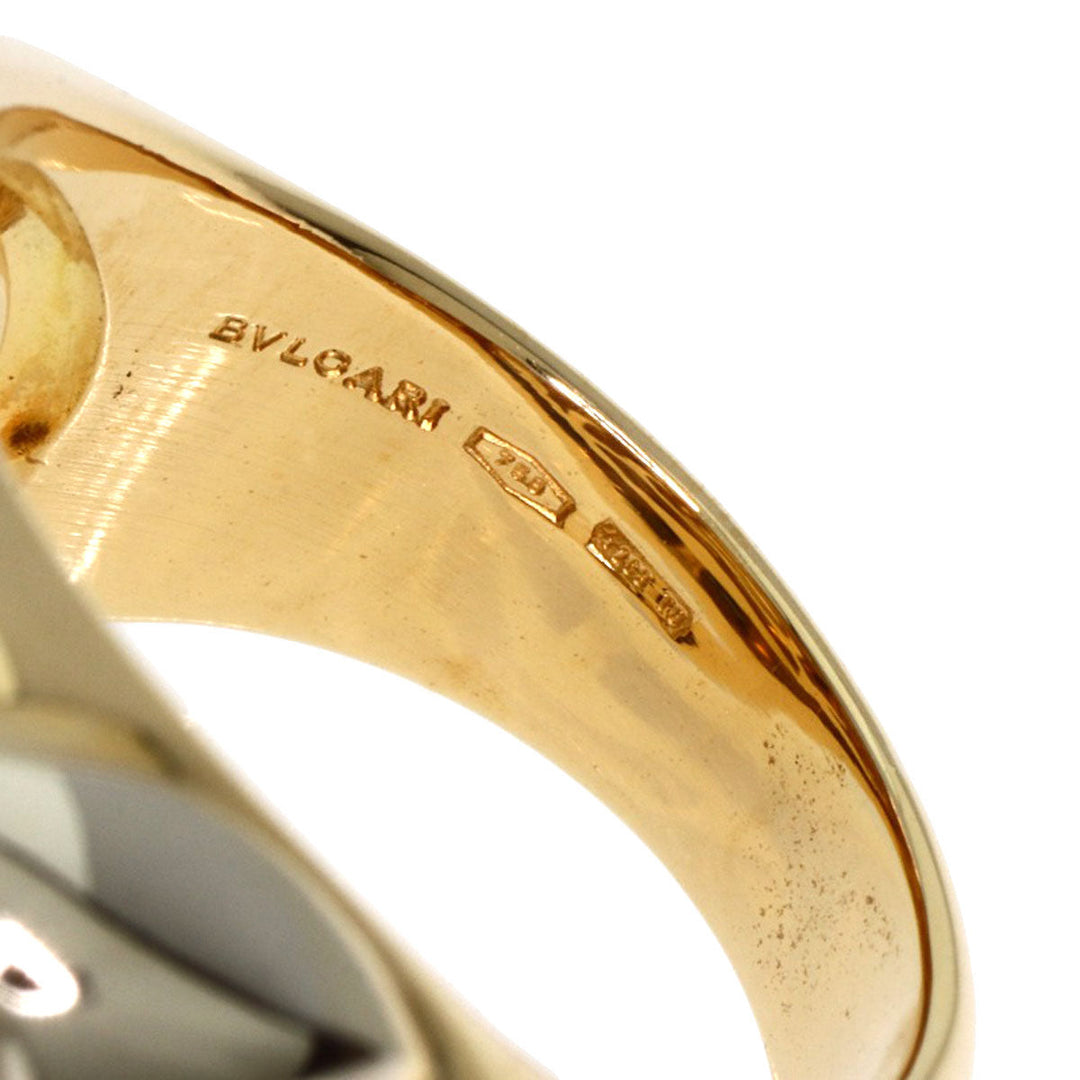 BVLGARI Ring K18YG , K18WG gold Pyramide Lapis Lazuli Women Used Authentic