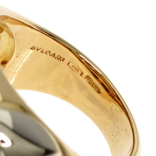 BVLGARI Ring K18YG , K18WG gold Pyramide Lapis Lazuli Women Used Authentic