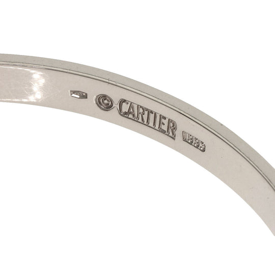 CARTIER bracelet K18WG Silver Love Bracelet with Driver Old Model #18 Women Used Authentic