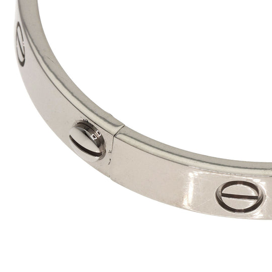 CARTIER bracelet K18WG Silver Love Bracelet with Driver Old Model #18 Women Used Authentic