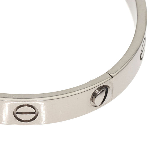 CARTIER bracelet K18WG Silver Love Bracelet with Driver Old Model #18 Women Used Authentic