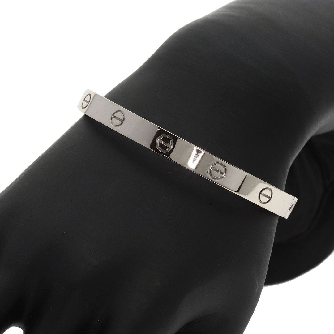 CARTIER bracelet K18WG Silver Love Bracelet with Driver Old Model #18 Women Used Authentic