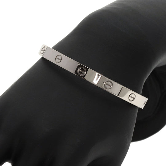 CARTIER bracelet K18WG Silver Love Bracelet with Driver Old Model #18 Women Used Authentic