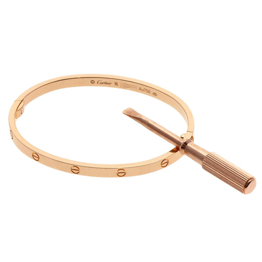 CARTIER bracelet 18K Pink Gold gold Love Bracelet SM with Driver #16