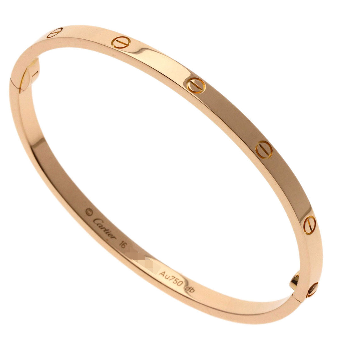 CARTIER bracelet 18K Pink Gold gold Love Bracelet SM with Driver #16