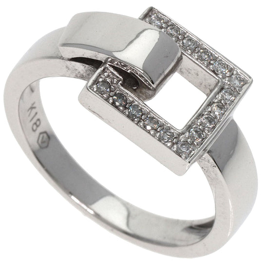 VANDOME Ring K18WG Silver diamond Women Used Authentic