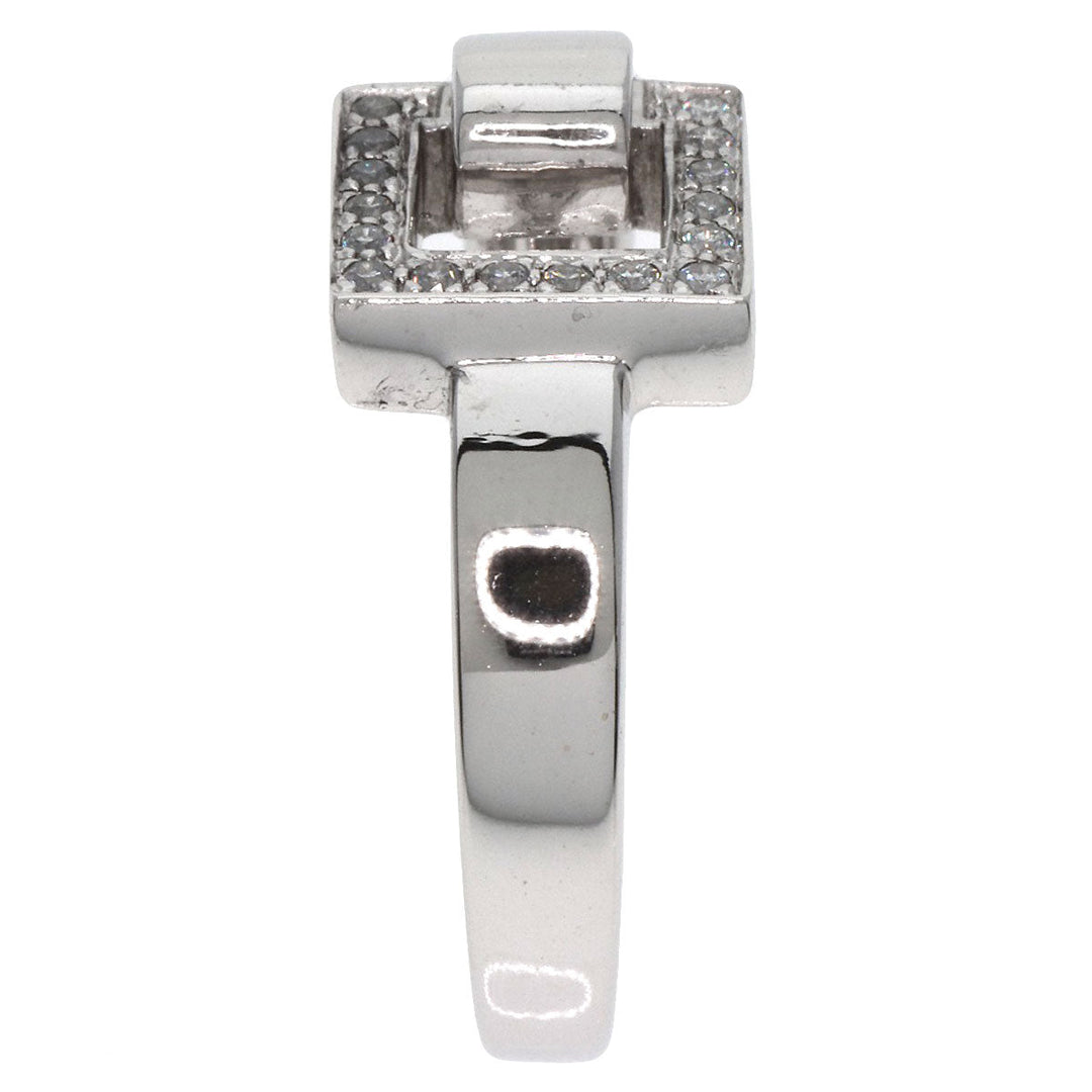 VANDOME Ring K18WG Silver diamond Women Used Authentic