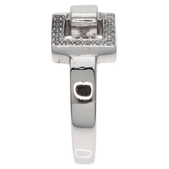 VANDOME Ring K18WG Silver diamond Women Used Authentic