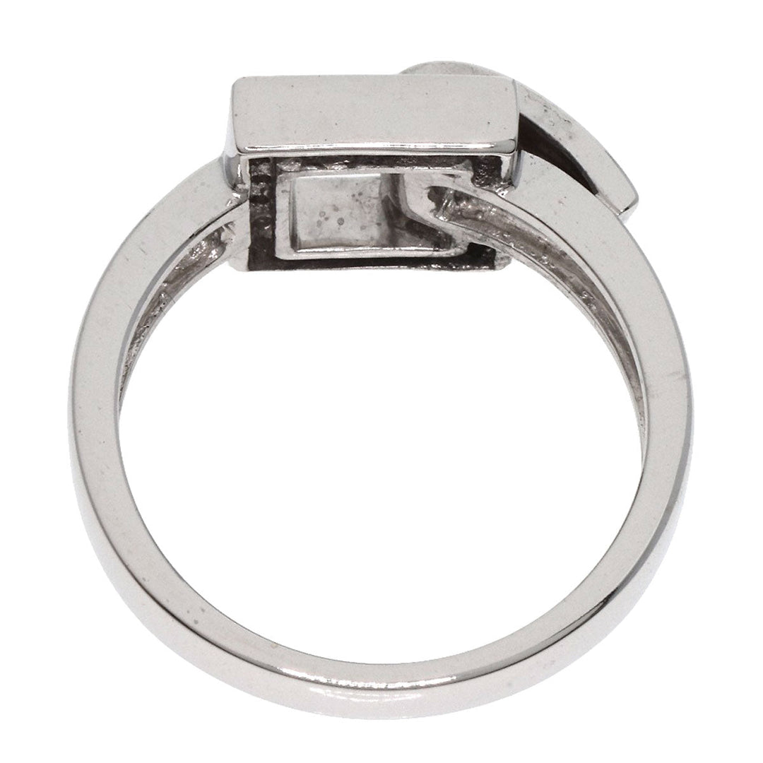 VANDOME Ring K18WG Silver diamond Women Used Authentic