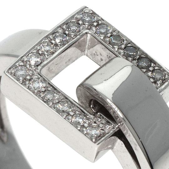 VANDOME Ring K18WG Silver diamond Women Used Authentic
