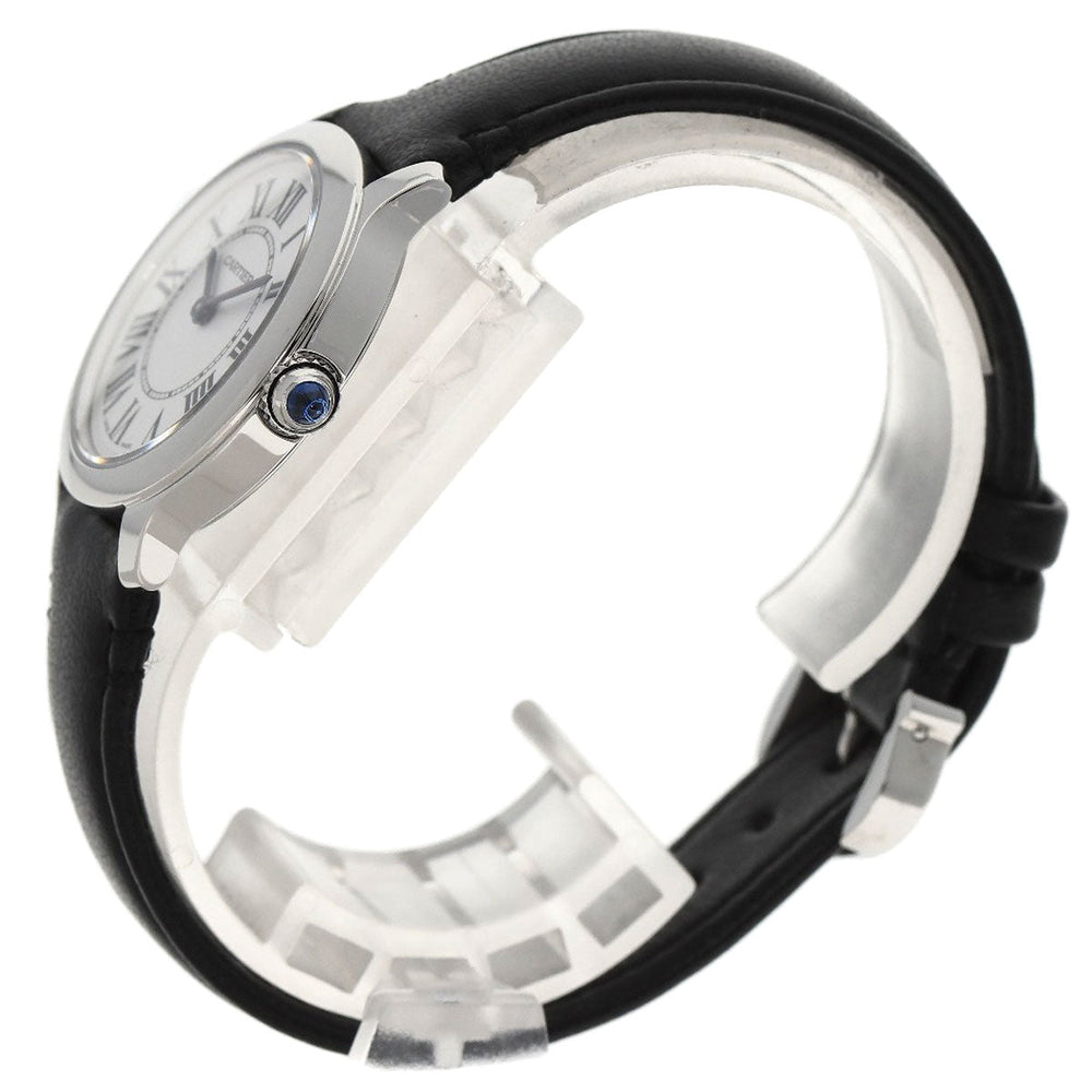 CARTIER Watches Quartz WSPN0030 Stainless Steel, Black Strap Silver Ronde Must Do Cartier 1.1" Silver dial Women Used Authentic