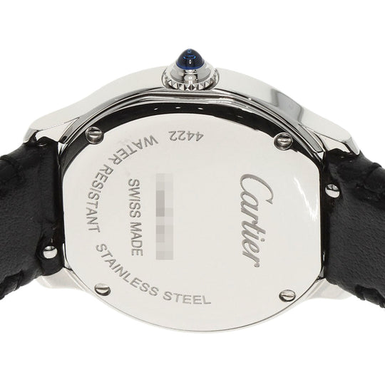 CARTIER Watches Quartz WSPN0030 Stainless Steel, Black Strap Silver Ronde Must Do Cartier 1.1" Silver dial Women Used Authentic