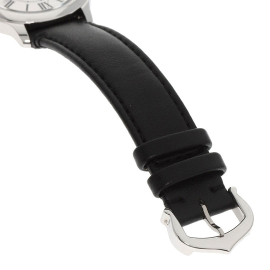 CARTIER Watches Quartz WSPN0030 Stainless Steel, Black Strap Silver Ronde Must Do Cartier 1.1" Silver dial Women Used Authentic