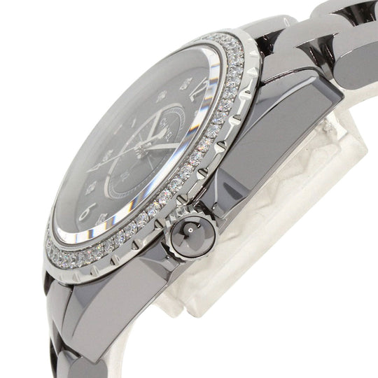 CHANEL Watches Quartz H2565 Titanium Ceramic, Titanium Ceramic, Diamond Silver J12 Chromatic 1.3" 8P Diamond gray dial Women Used Authentic