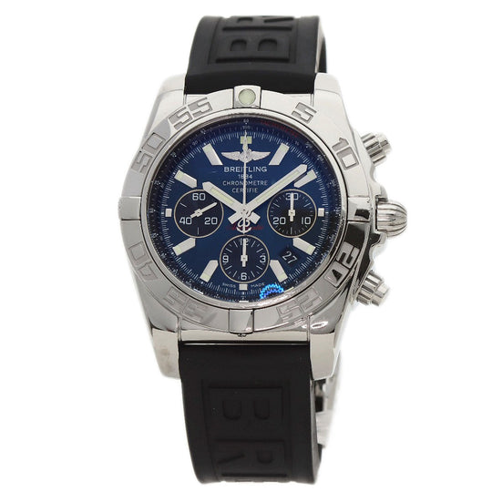 BREITLING Watches Mechanical Automatic AB0110 Stainless Steel Silver Chrono mat 44 blue dial