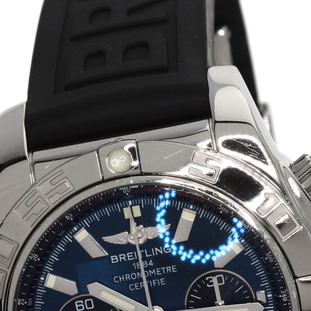 BREITLING Watches Mechanical Automatic AB0110 Stainless Steel Silver Chrono mat 44 blue dial