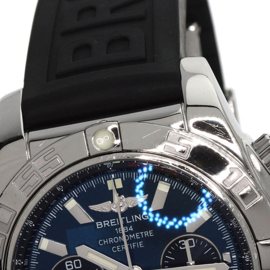 BREITLING Watches Mechanical Automatic AB0110 Stainless Steel Silver Chrono mat 44 blue dial