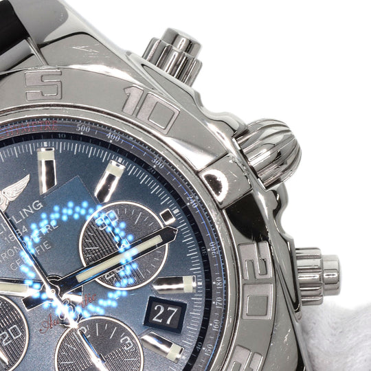 BREITLING Watches Mechanical Automatic AB0110 Stainless Steel Silver Chrono mat 44 blue dial