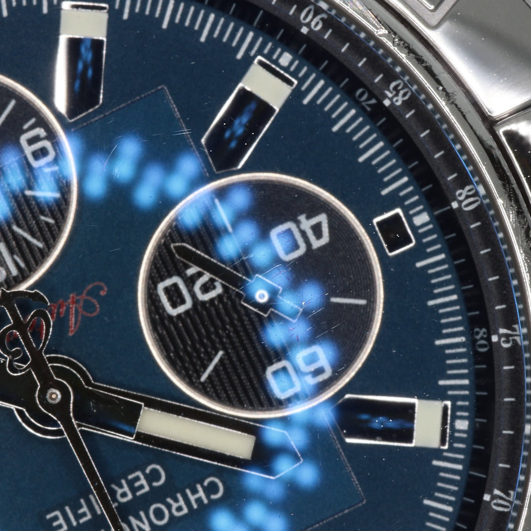 BREITLING Watches Mechanical Automatic AB0110 Stainless Steel Silver Chrono mat 44 blue dial