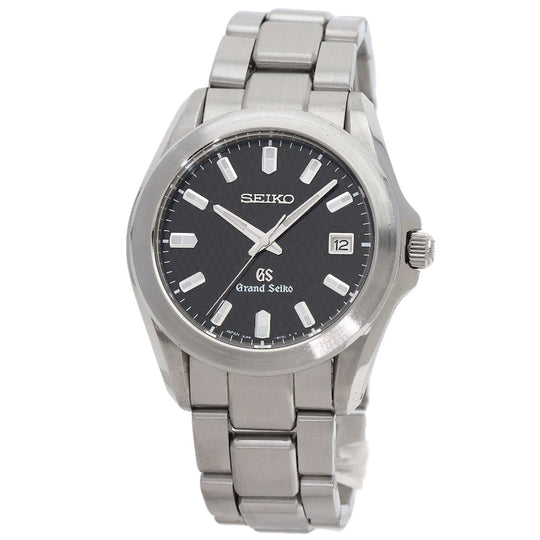 SEIKO Watches Quartz SBGF021 Stainless Steel , Stainless Steel Silver Grand Seiko Round Face black dial mens Used Authentic