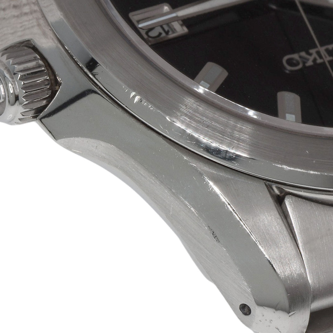 SEIKO Watches Quartz SBGF021 Stainless Steel , Stainless Steel Silver Grand Seiko Round Face black dial mens Used Authentic