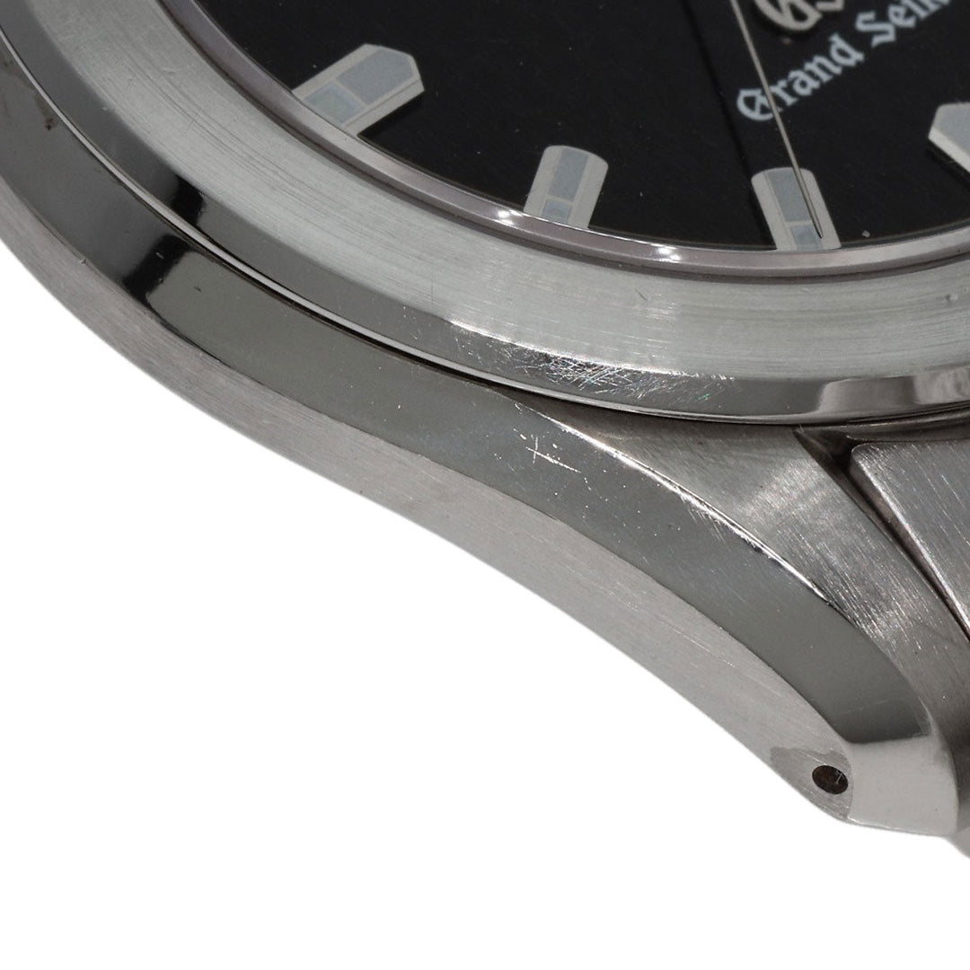 SEIKO Watches Quartz SBGF021 Stainless Steel , Stainless Steel Silver Grand Seiko Round Face black dial mens Used Authentic