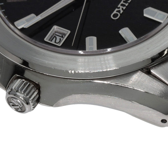 SEIKO Watches Quartz SBGF021 Stainless Steel , Stainless Steel Silver Grand Seiko Round Face black dial mens Used Authentic