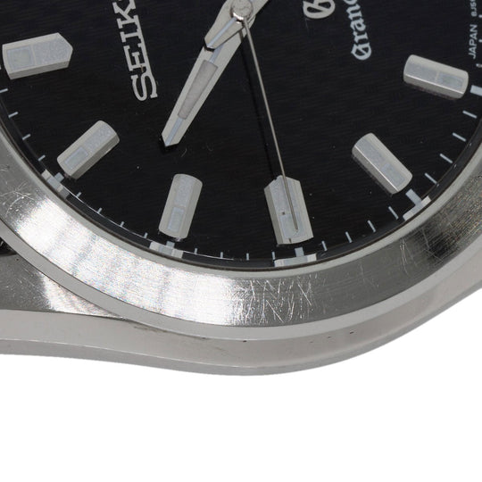 SEIKO Watches Quartz SBGF021 Stainless Steel , Stainless Steel Silver Grand Seiko Round Face black dial mens Used Authentic