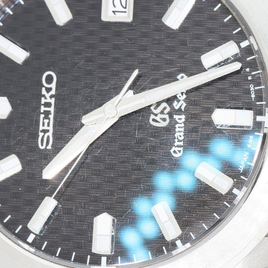 SEIKO Watches Quartz SBGF021 Stainless Steel , Stainless Steel Silver Grand Seiko Round Face black dial mens Used Authentic