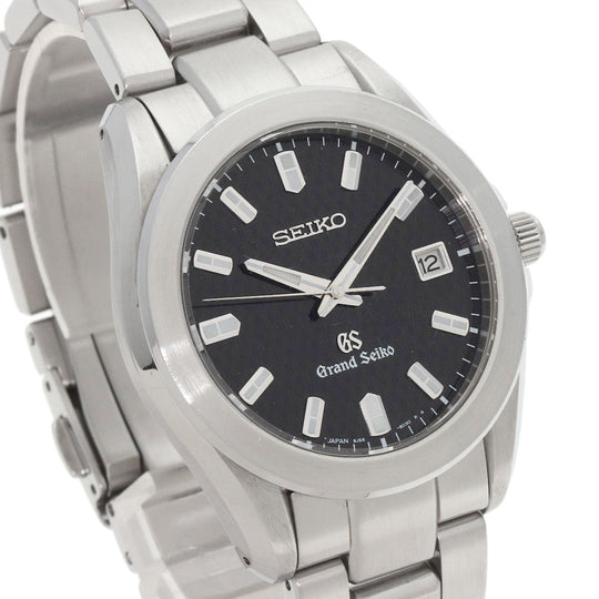 SEIKO Watches Quartz SBGF021 Stainless Steel , Stainless Steel Silver Grand Seiko Round Face black dial mens Used Authentic