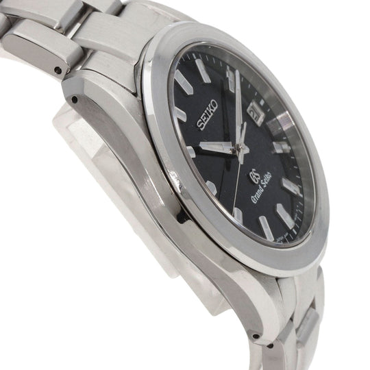 SEIKO Watches Quartz SBGF021 Stainless Steel , Stainless Steel Silver Grand Seiko Round Face black dial mens Used Authentic