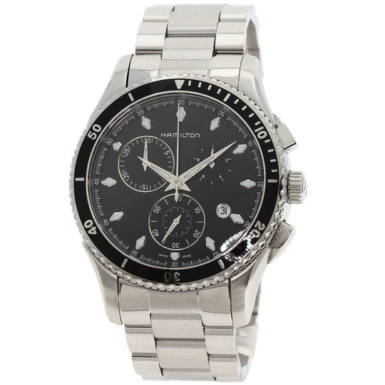 HAMILTON Watches Quartz H37512131 Stainless Steel , Stainless Steel Silver Jazz master black dial mens Used Authentic