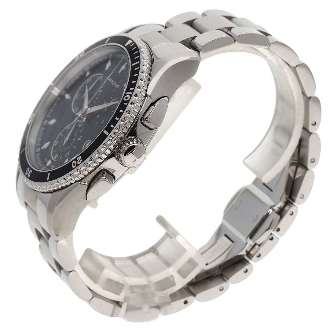 HAMILTON Watches Quartz H37512131 Stainless Steel , Stainless Steel Silver Jazz master black dial mens Used Authentic