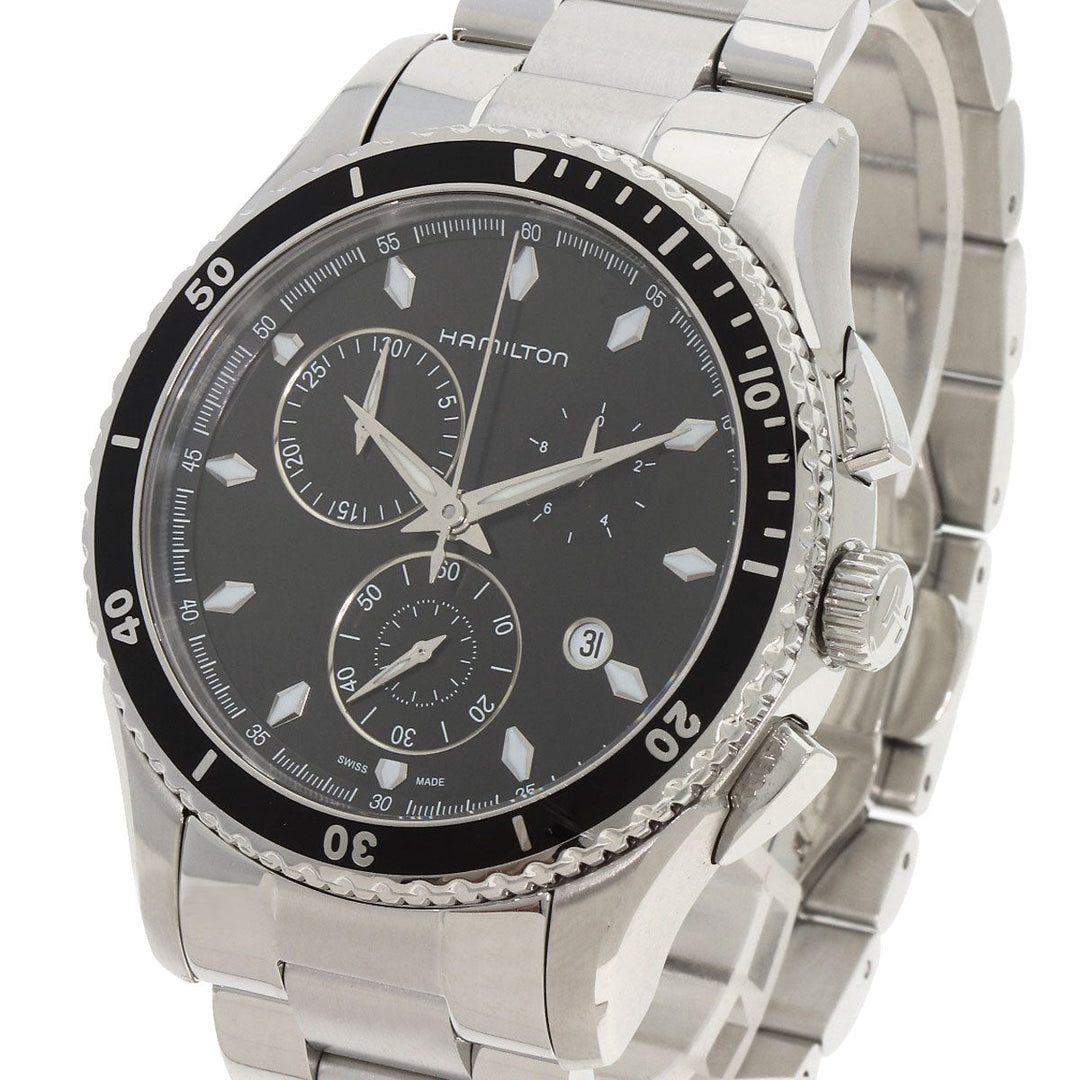 HAMILTON Watches Quartz H37512131 Stainless Steel , Stainless Steel Silver Jazz master black dial mens Used Authentic