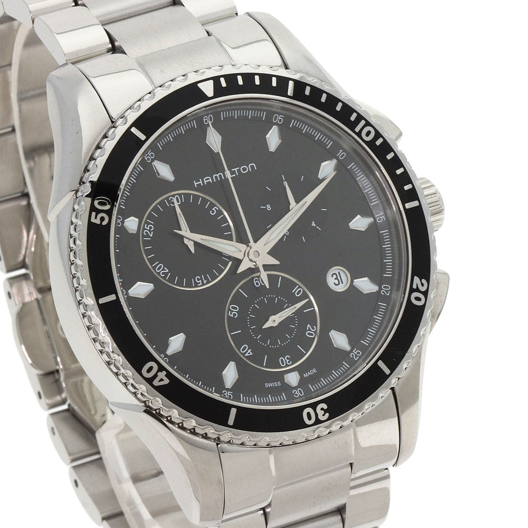 HAMILTON Watches Quartz H37512131 Stainless Steel , Stainless Steel Silver Jazz master black dial mens Used Authentic