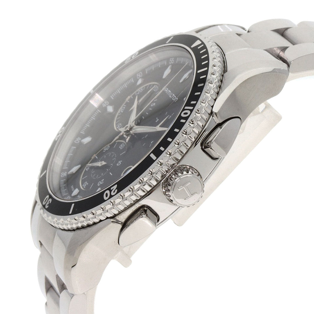 HAMILTON Watches Quartz H37512131 Stainless Steel , Stainless Steel Silver Jazz master black dial mens Used Authentic