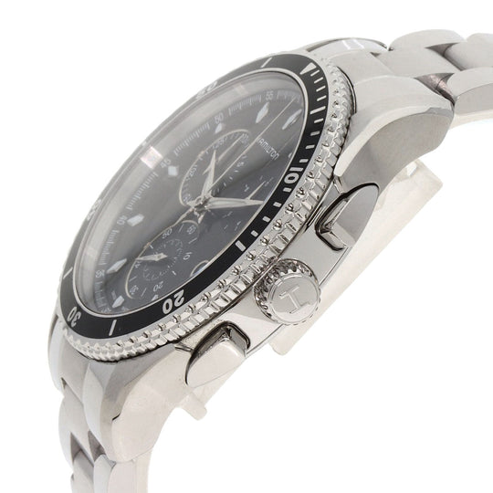 HAMILTON Watches Quartz H37512131 Stainless Steel , Stainless Steel Silver Jazz master black dial mens Used Authentic
