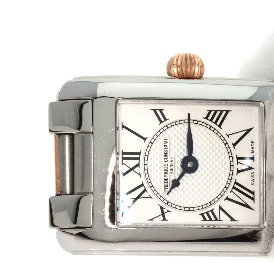 FREDERIQUE CONSTANT Watches Quartz FC-200X1C12/4/6 Stainless Steel , SSxPGP gold Classic Carre Silver dial Women Used Authentic