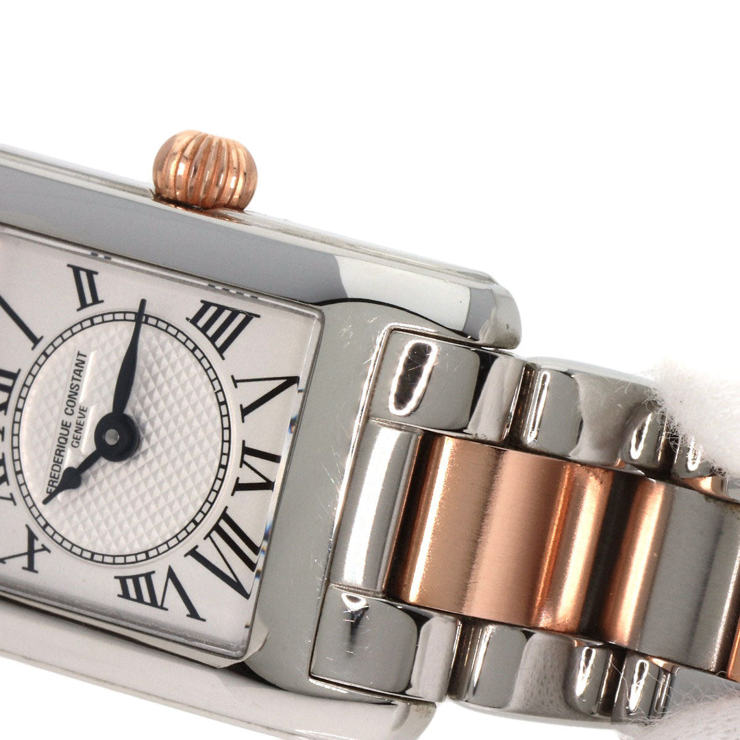 FREDERIQUE CONSTANT Watches Quartz FC-200X1C12/4/6 Stainless Steel , SSxPGP gold Classic Carre Silver dial Women Used Authentic