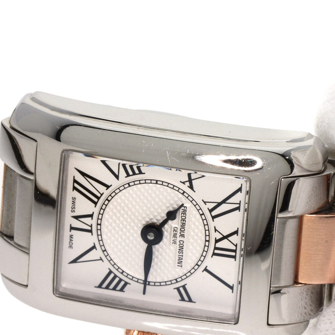 FREDERIQUE CONSTANT Watches Quartz FC-200X1C12/4/6 Stainless Steel , SSxPGP gold Classic Carre Silver dial Women Used Authentic