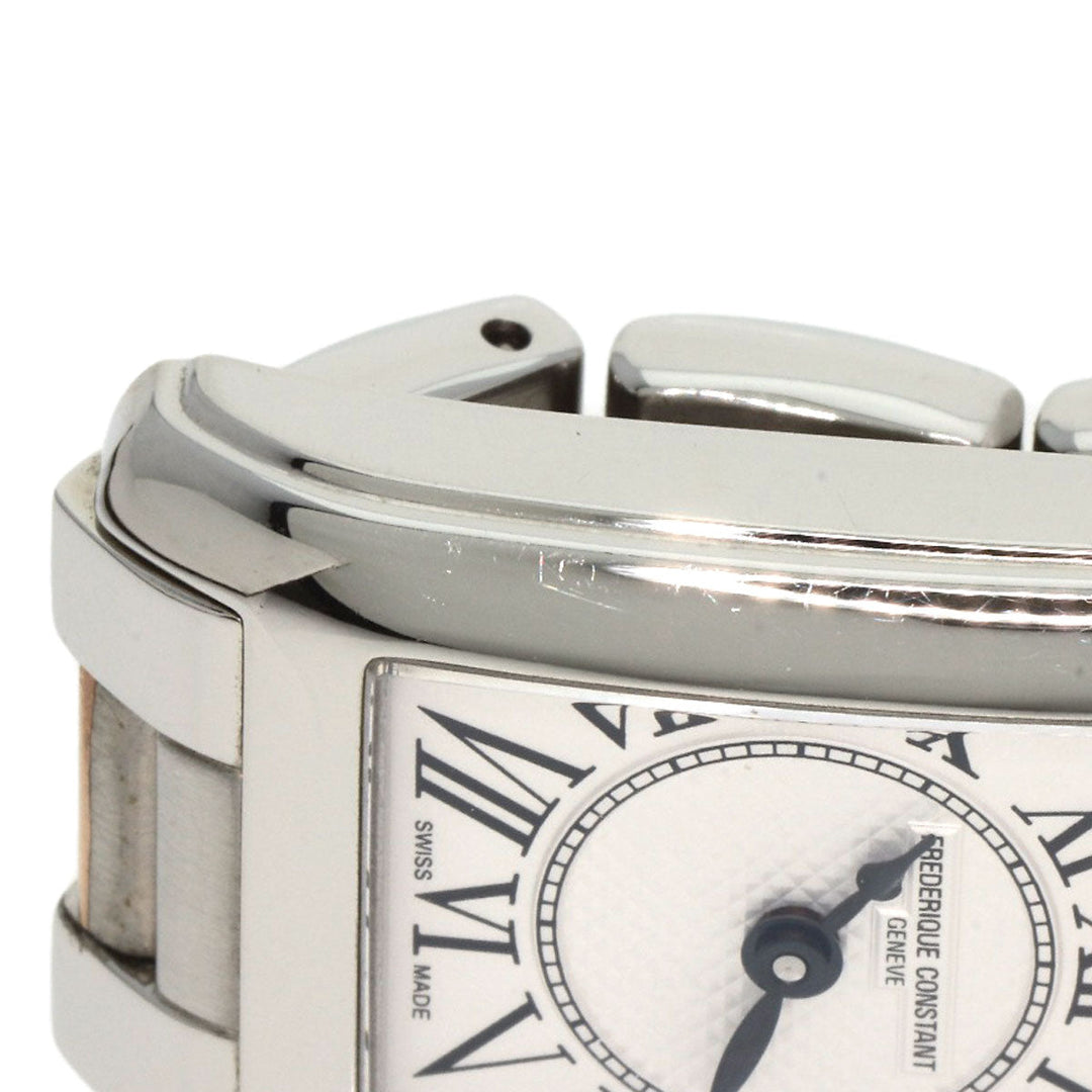 FREDERIQUE CONSTANT Watches Quartz FC-200X1C12/4/6 Stainless Steel , SSxPGP gold Classic Carre Silver dial Women Used Authentic