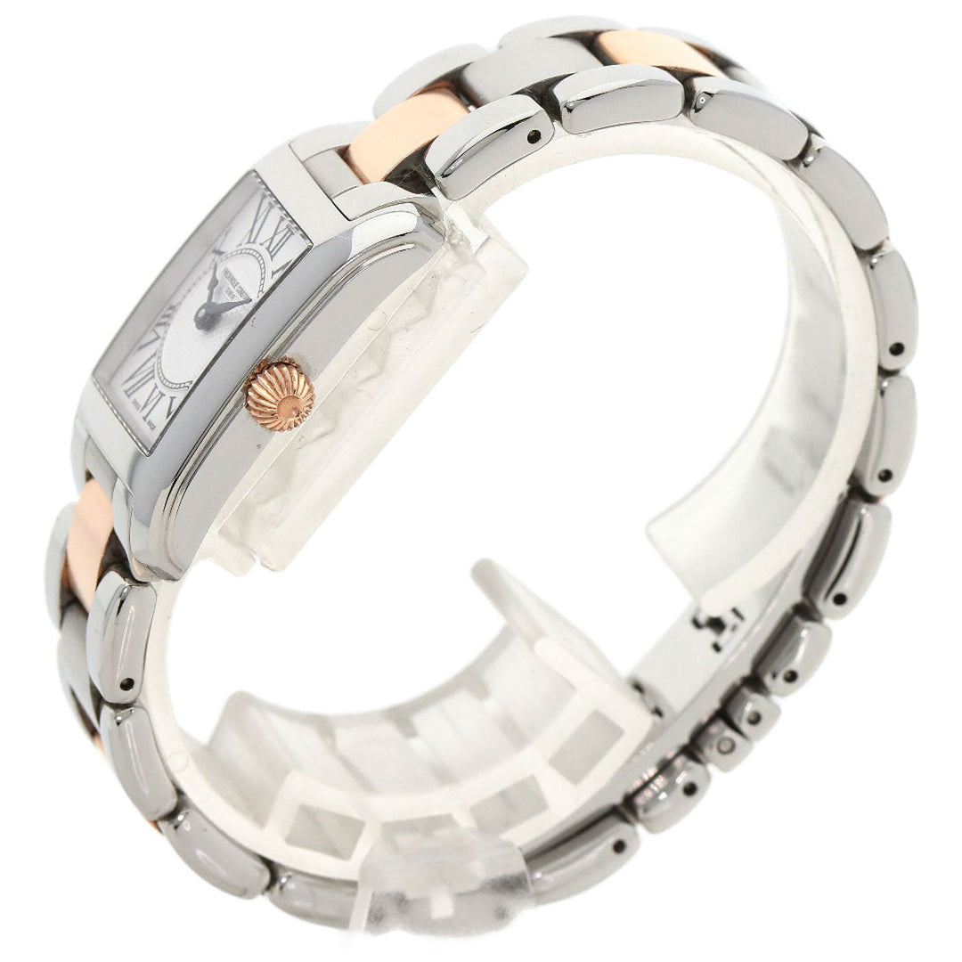 FREDERIQUE CONSTANT Watches Quartz FC-200X1C12/4/6 Stainless Steel , SSxPGP gold Classic Carre Silver dial Women Used Authentic