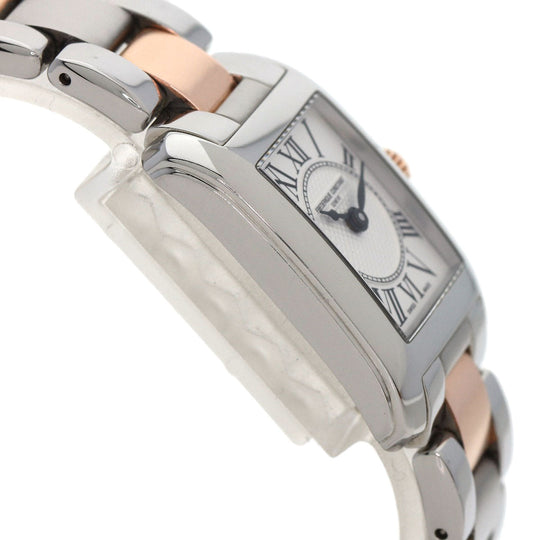 FREDERIQUE CONSTANT Watches Quartz FC-200X1C12/4/6 Stainless Steel , SSxPGP gold Classic Carre Silver dial Women Used Authentic