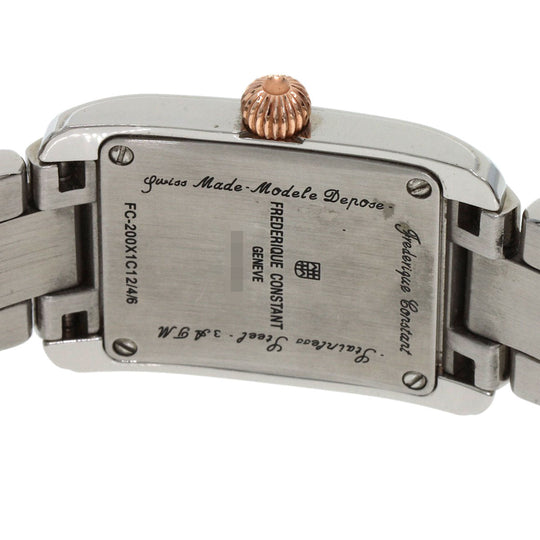 FREDERIQUE CONSTANT Watches Quartz FC-200X1C12/4/6 Stainless Steel , SSxPGP gold Classic Carre Silver dial Women Used Authentic