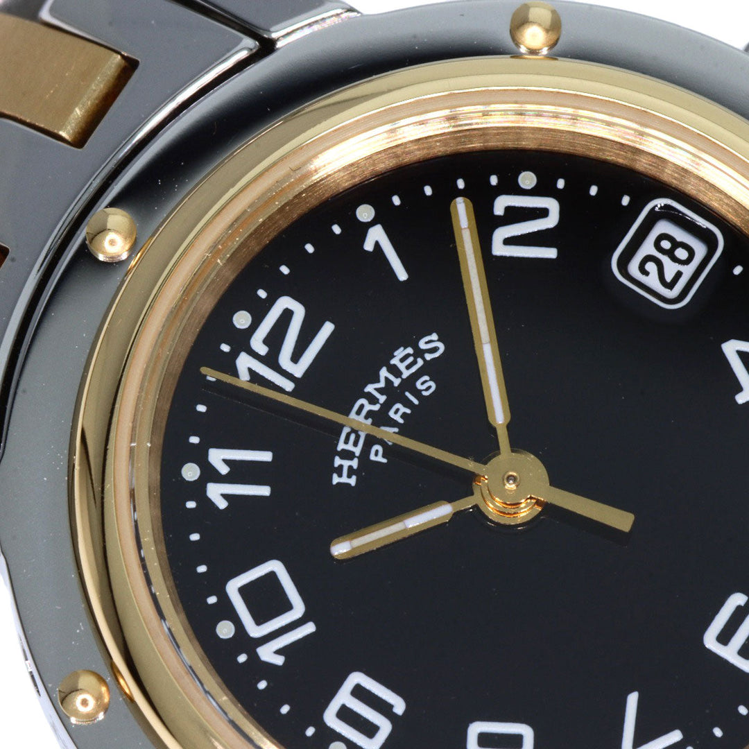 HERMES Watches Quartz CL4.220 Stainless Steel gold Clipper black dial