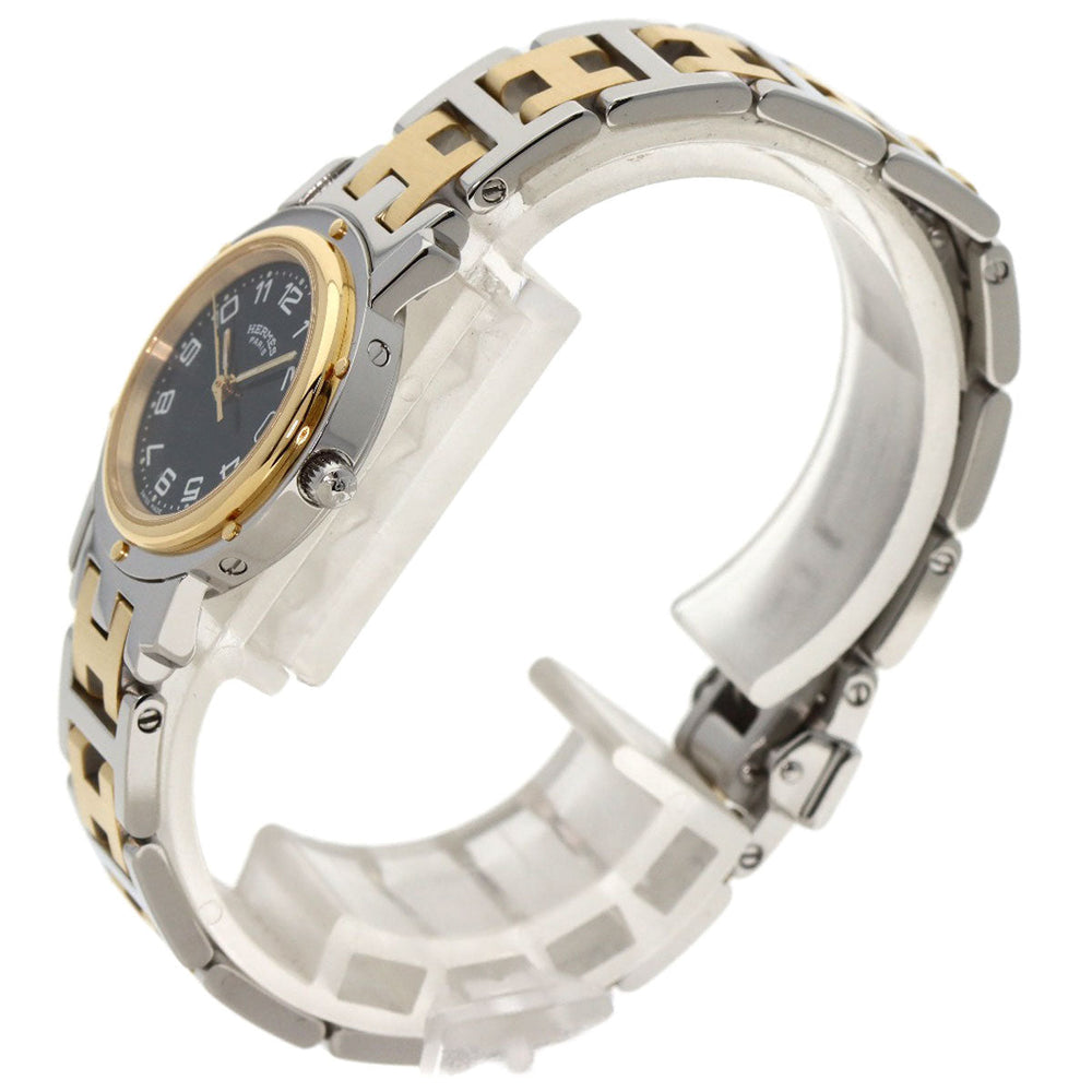 HERMES Watches Quartz CL4.220 Stainless Steel gold Clipper black dial